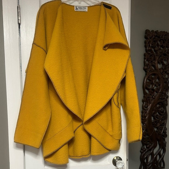 Vintage Maralyce Ferree Mustard Sweater/ jacket - Picture 7 of 9